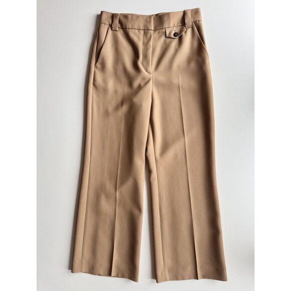 JUDITH & CHARLES Tan 100% Wool Tailored Basketweave Trouser Pants, Size 0 - Picture 5 of 15